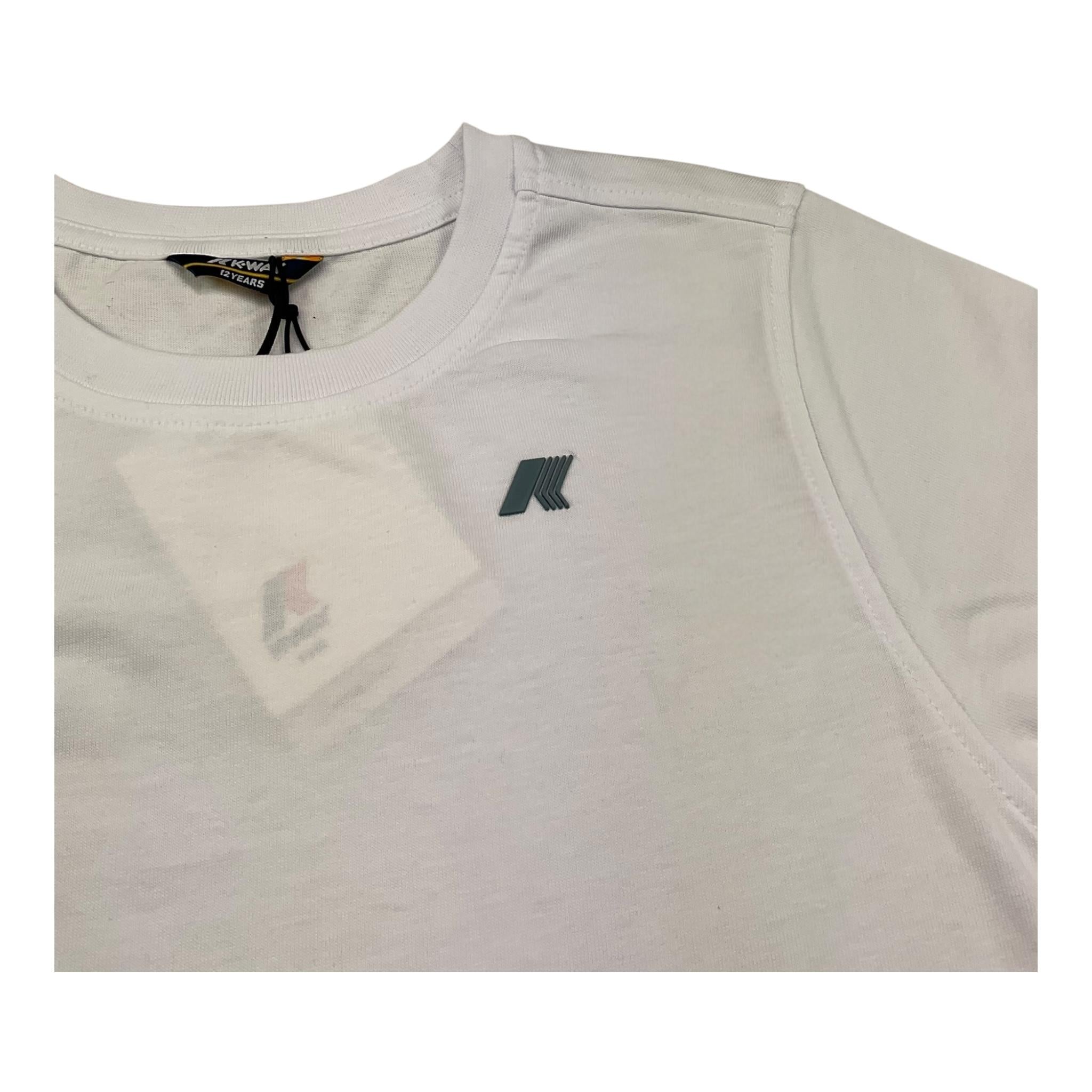 K-Way T-Shirt Girocollo Tinta Unita per Bambino K5136ZW BIANCO K-WAY 