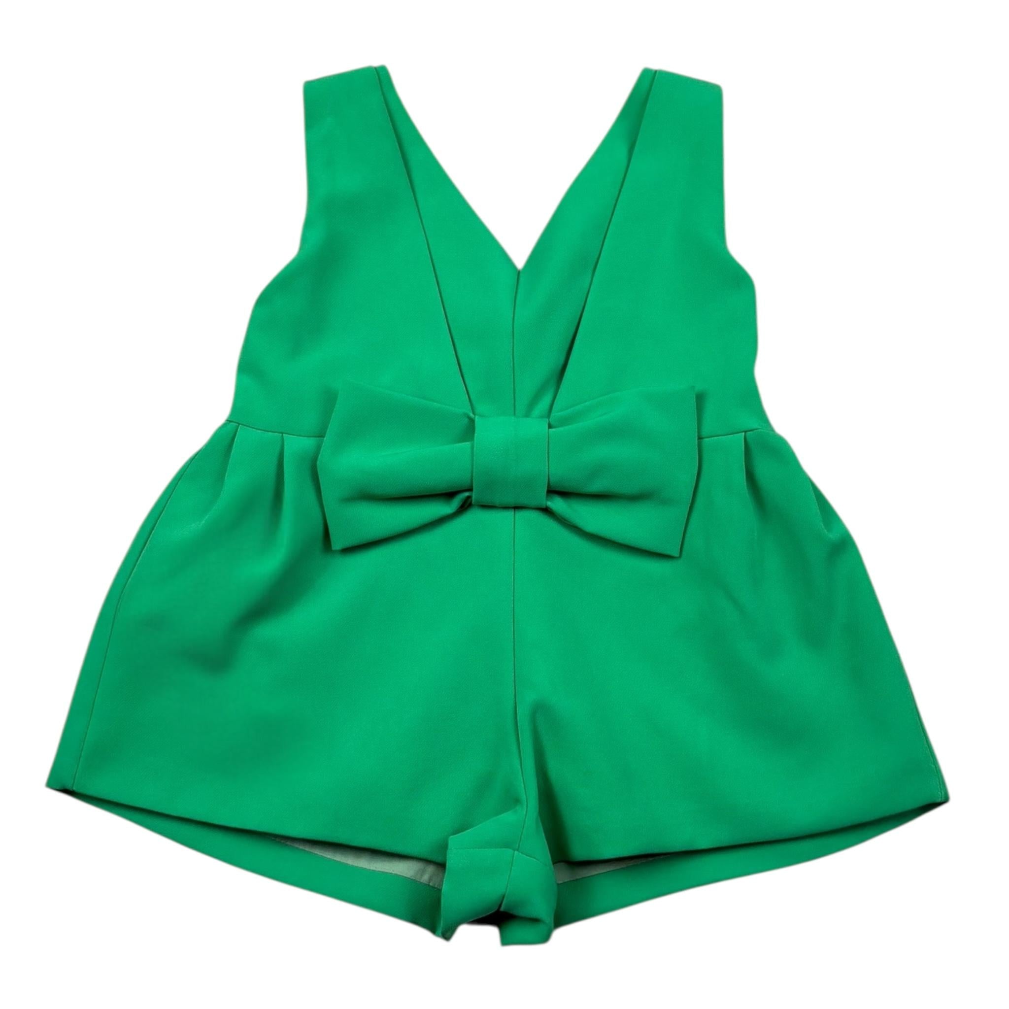 Petit Posh Tuta Intera Tinta Unita Giromanica per Bambina GFBS25023TUX VERDE PETIT POSH 