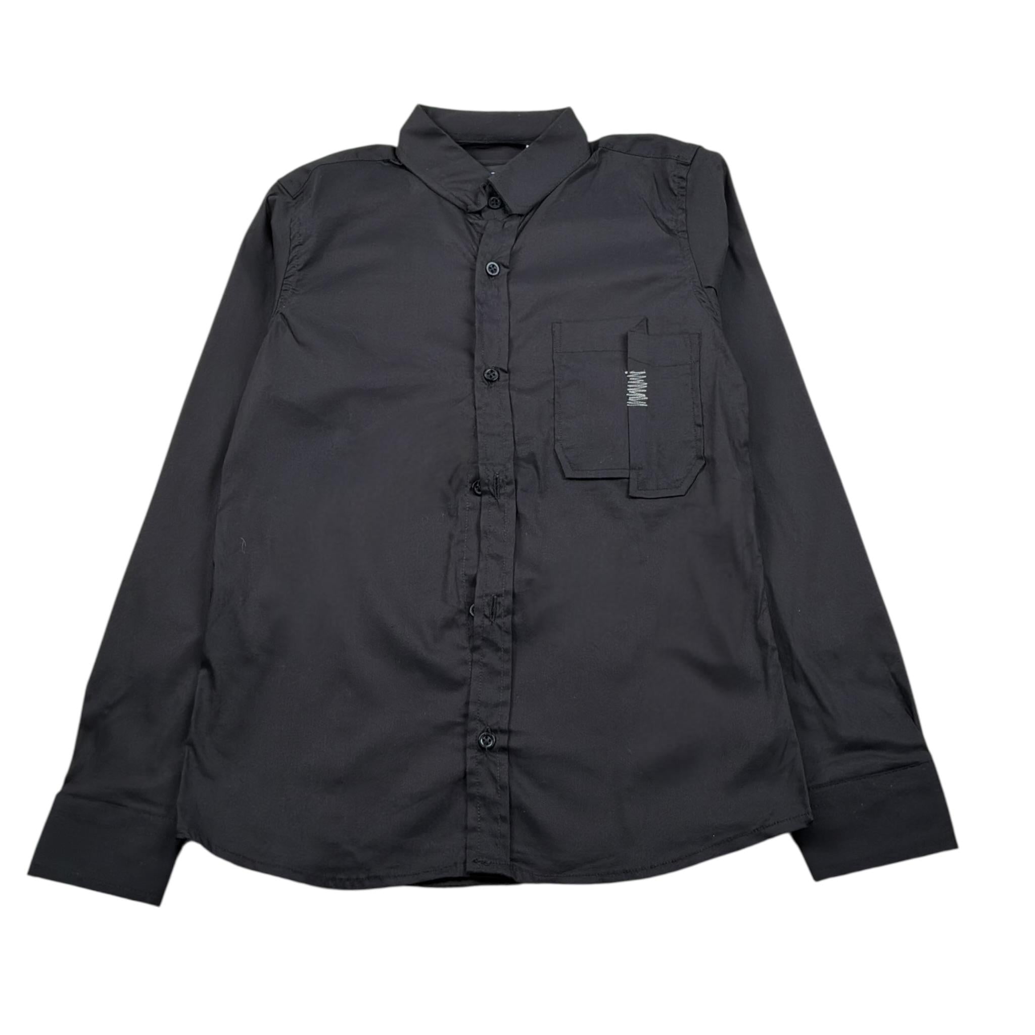 Madd Camicia Manica Lunga tinta unita Nero per Bambino MAI2005 NERO MADD 