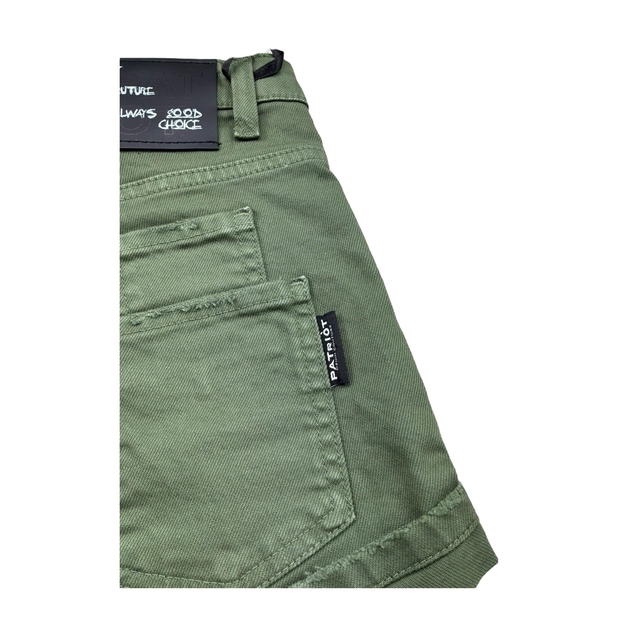 Patriot Bermuda Tinta Unita con Girovita Regolabile per Bambino PJ5S2SPCK06 VERDE PATRIOT 