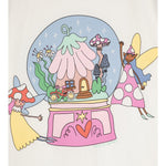 Stella Mccartney T-Shirt Girocollo Tinta Unita con Stampa per Bambina TW8A41 BIANCO STELLA McCARTNEY 