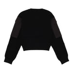 LIU JO maglia girocollo tinta unita con tasche alle maniche Nero per Bambina GF4215 NERO LIU JO 