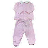 Le Bebe Completo 2 Pezzi Shirt-Ghettina Tinta Unita per Neonata LBG6298 ROSA LE BEBE 