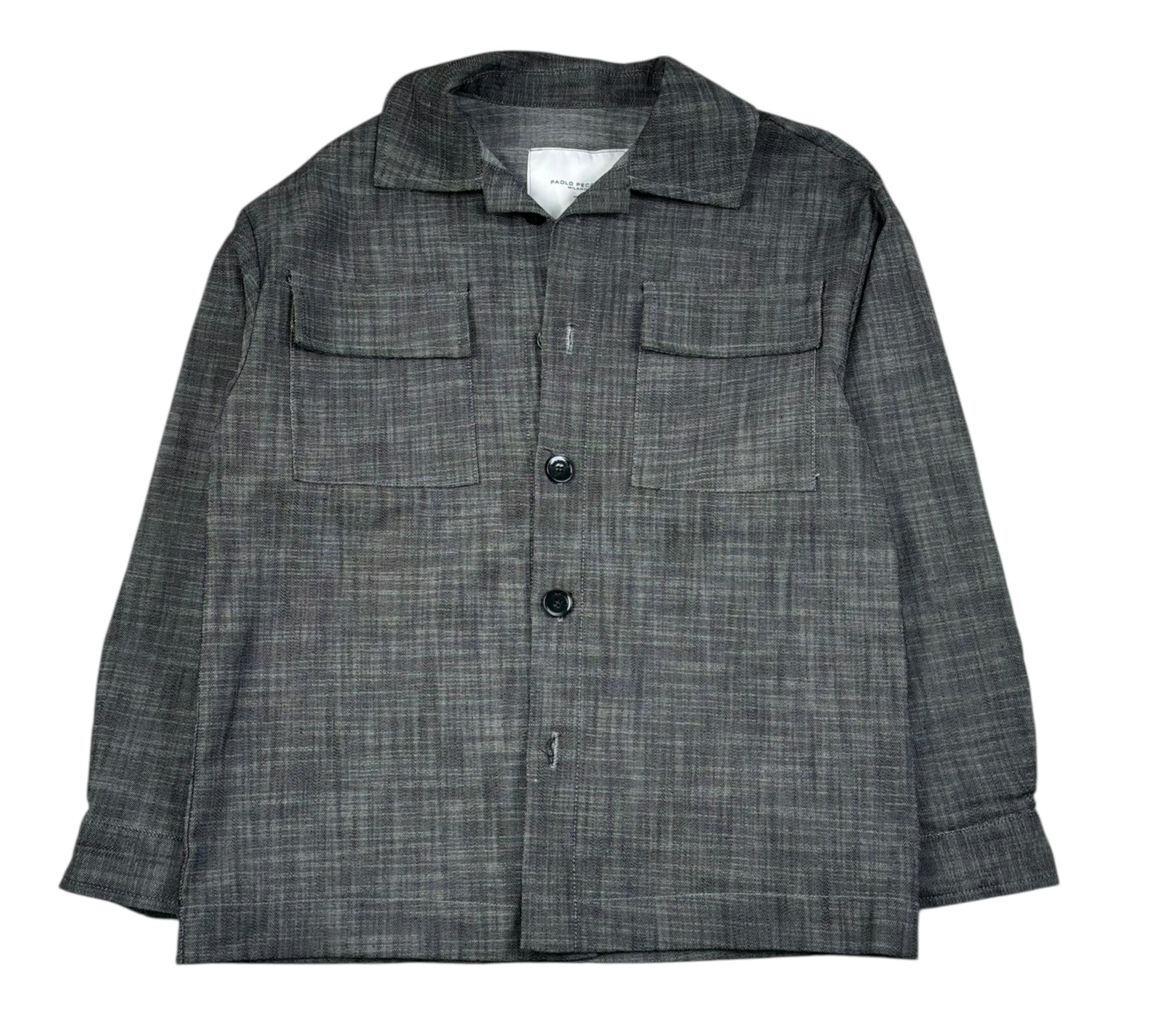 Paolo Pecora Camicia Manica Lunga Tinta Unita per Bambino PP4210 NERO PAOLO PECORA 
