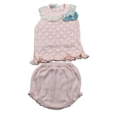 Juliana Completo 2 Pezzi Maglia-Culotte Tinta Unita per Neonata 25075 ROSA JULIANA 