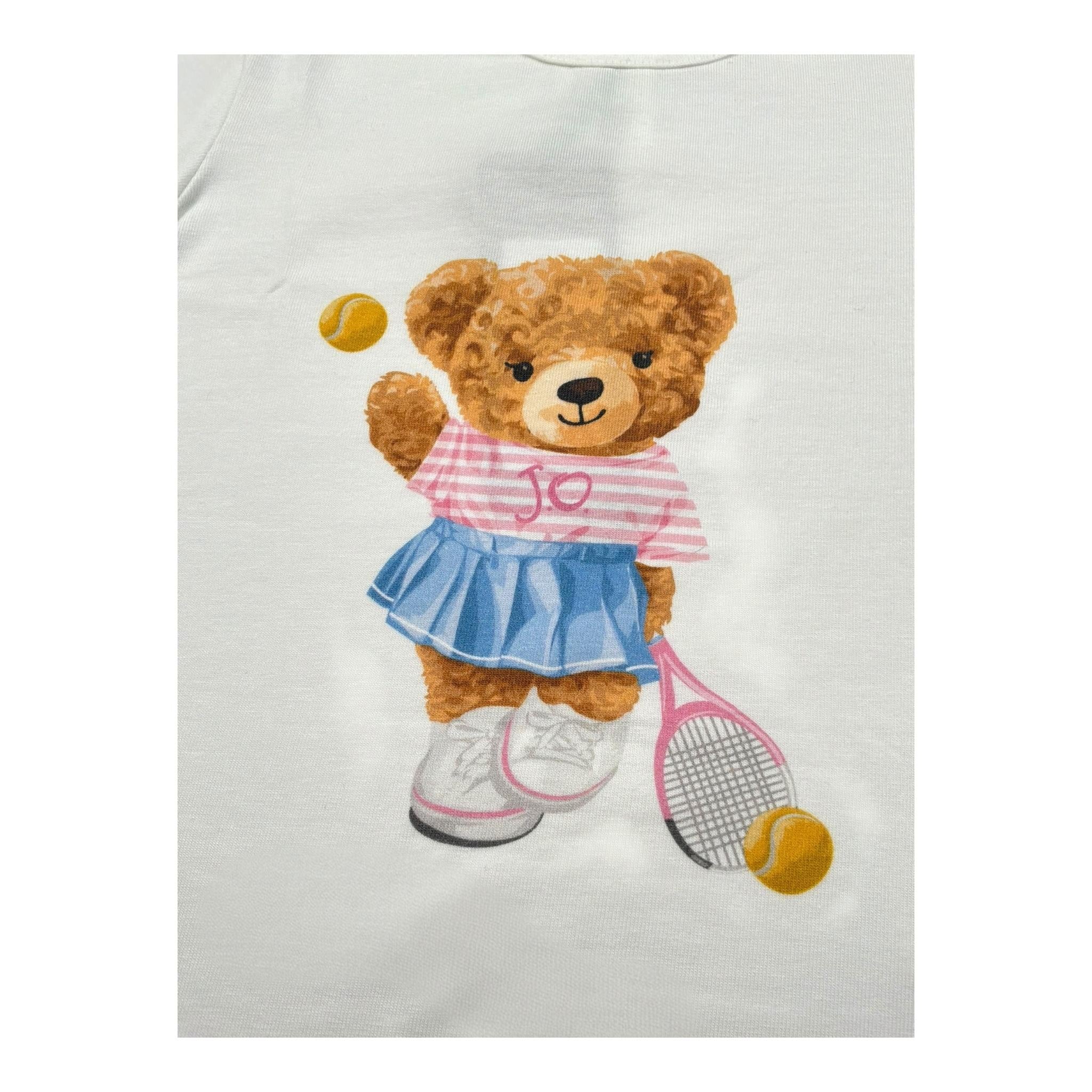 J.O. Milano T-Shirt Girocollo Tinta Unita con Stampa per Neonata 576O1 BIANCO J.O. MILANO 