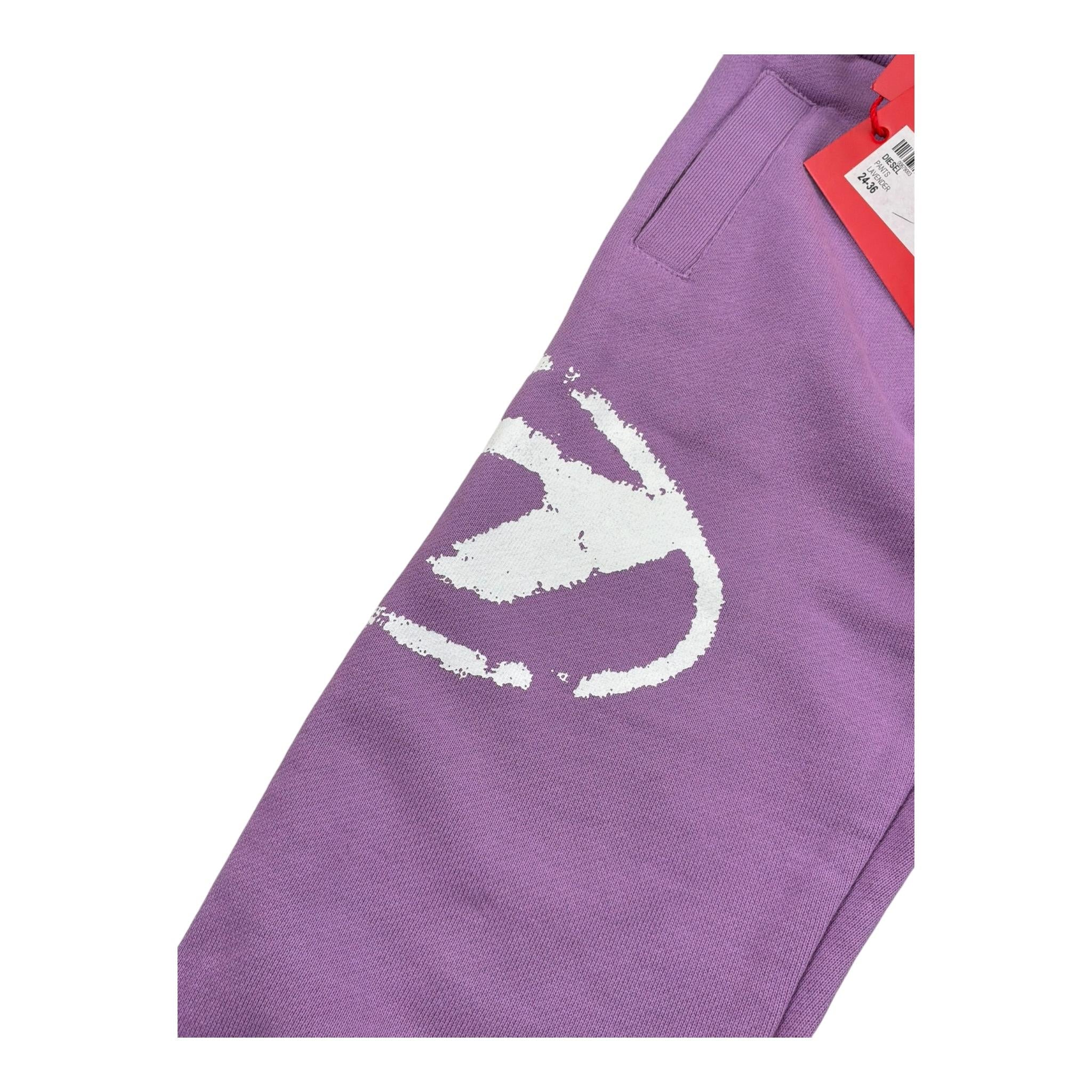 Diesel Pantalone Tuta Tinta Unita con Logo per Neonata K00627 LILLA DIESEL 