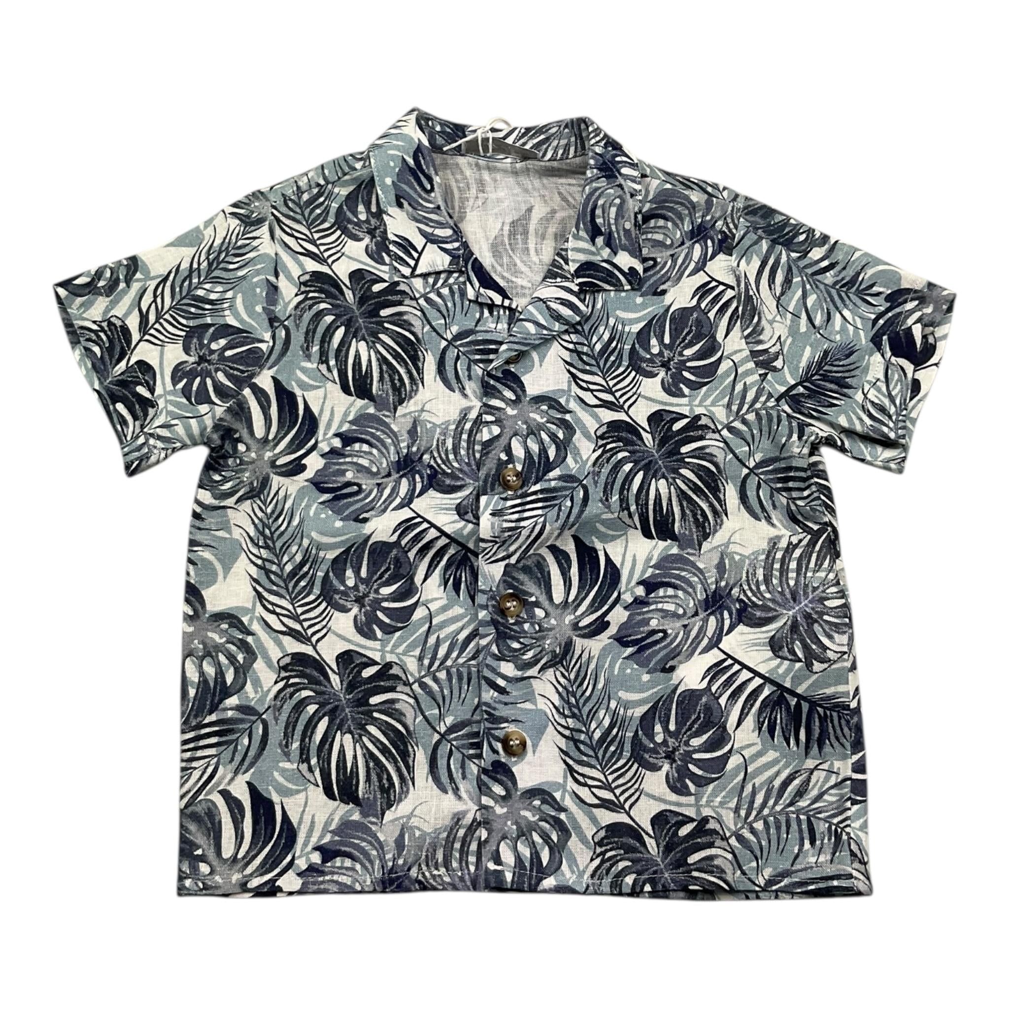 M+E' Camicia Mezza Manica Stampa Fantasia per Bambino UEM0542 BLU M+E' 