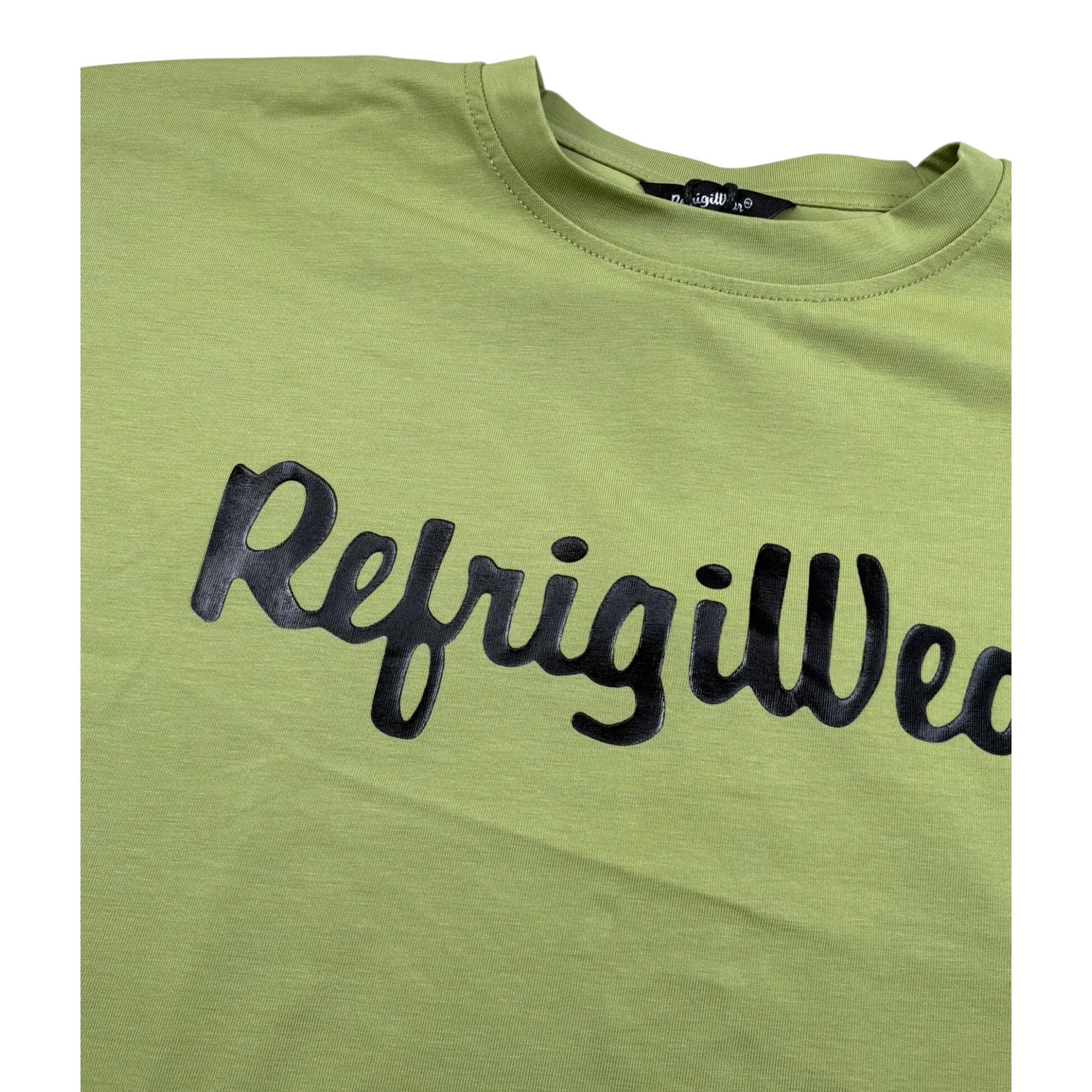 Refrigiwear T-Shirt Girocollo Tinta Unita Modello Crop per Bambina RWG640 VERDE REFRIGIWEAR 