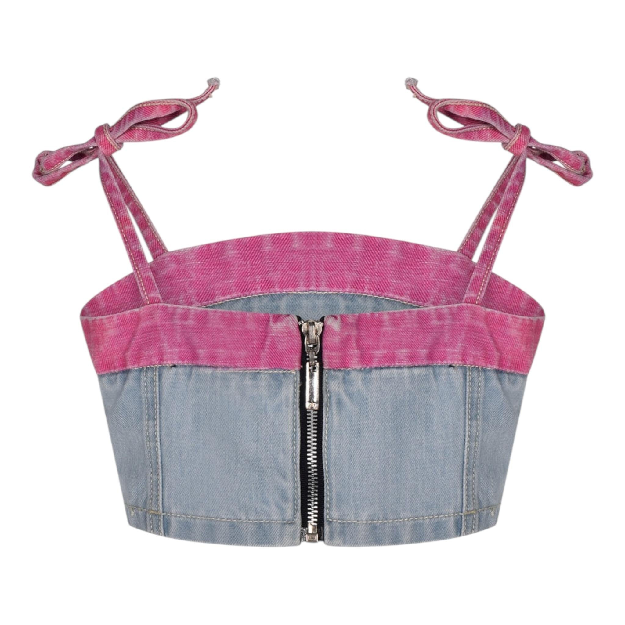 Marc Ellis Top tinta unita In Denim Azzurro per Bambina JMJTP01212 AZZURRO MARC ELLIS 