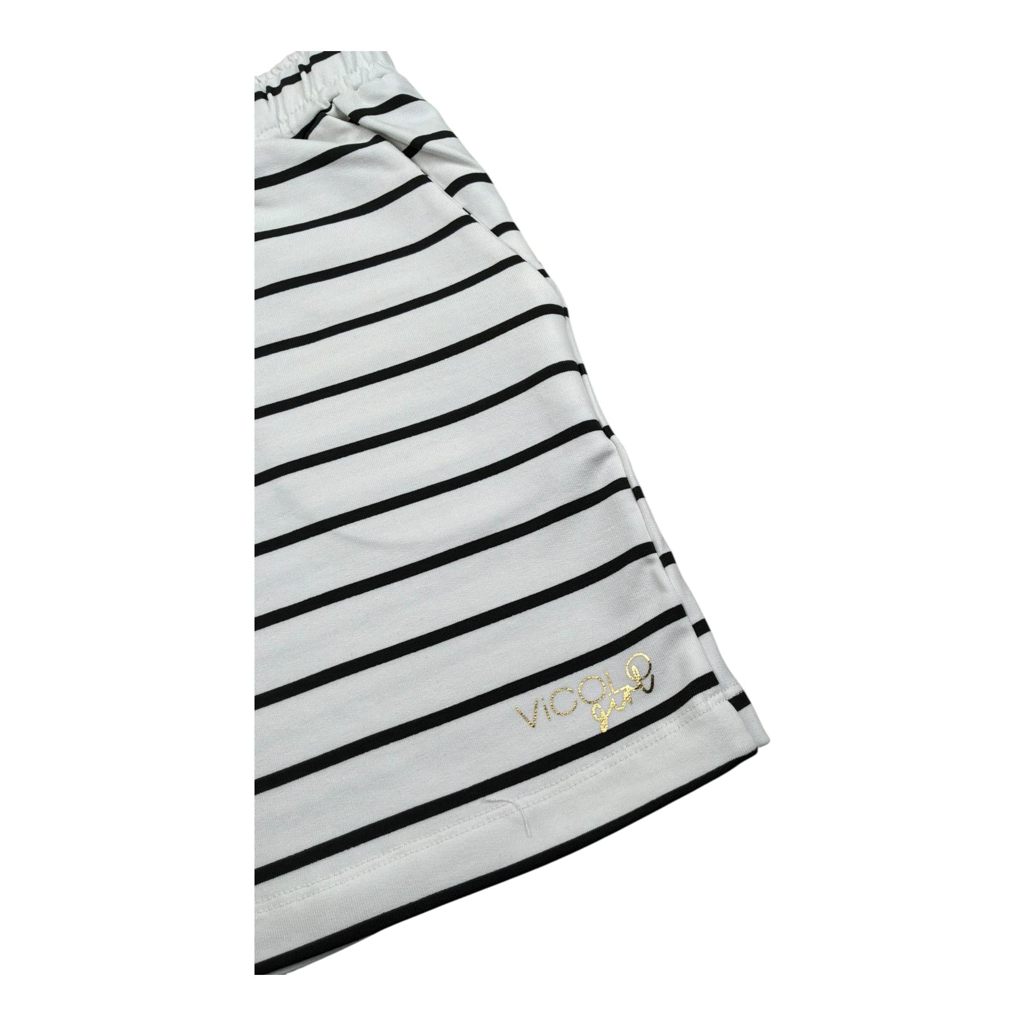 Vicolo Short Tinta Unita Fantasia A Righe per Bambina 3146SF00365 BIANCO VICOLO 