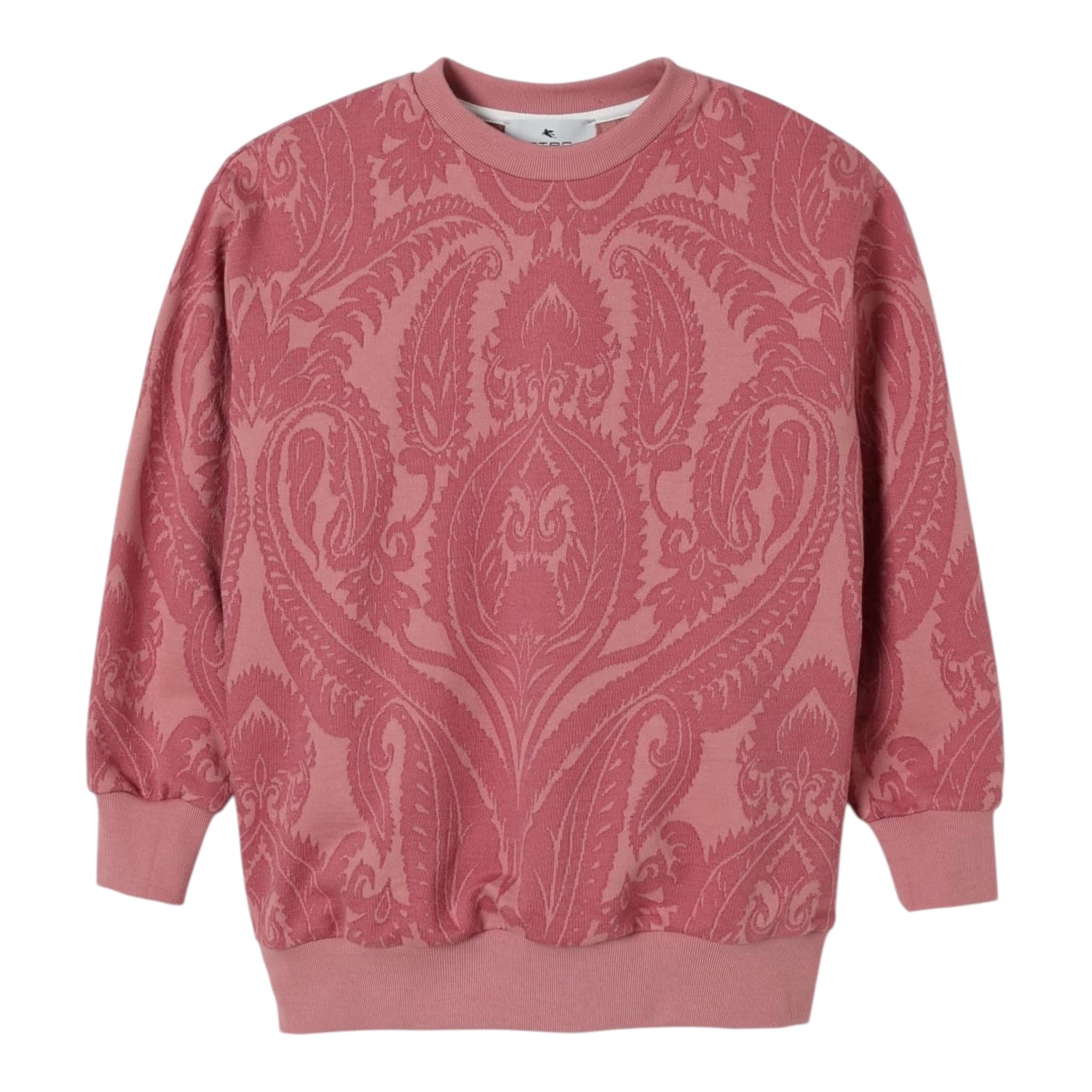 Etro Felpa Tinta Unita Girocollo con Stampa per Bambina GW4P00F0194 ROSA ETRO 