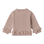 Mini Banda Cardigan tinta unita con Bottoni Fiori Sabbia per Neonata 3B762XX SABBIA MINI BANDA 