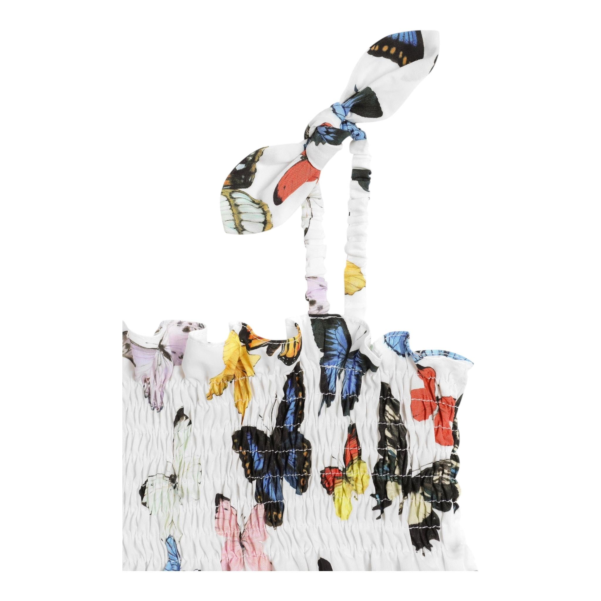 Dolce & Gabbana Abito Bretelline Tinta Unita Stampa Fantasia per Bambina L54DE0 BIANCO DOLCE & GABBANA 