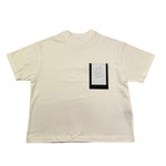 Yes London T-Shirt Girocollo Tinta Unita con Taschino per Bambino TSHTT PANNA YES LONDON 
