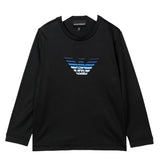 EMPORIO ARMANI shirt girocollo tinta unita cn logo Blu per Neonato 6LHTJ7 BLU EMPORIO ARMANI 