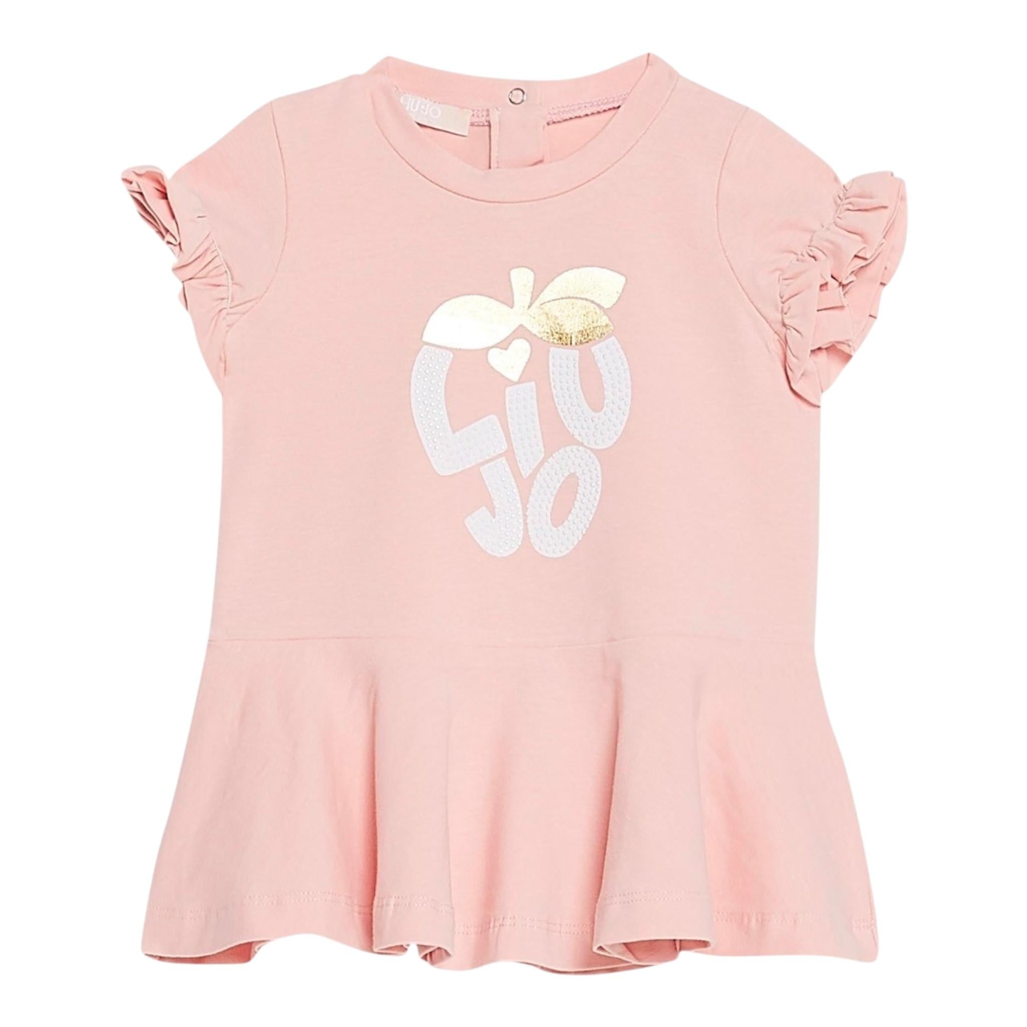 Liu Jo Abito Mezza Manica Tinta Unita con Stampa per Neonata KA3163 ROSA LIU JO 