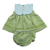 Juliana Abito Giromanica con Culotte per Neonata 25107 VERDE JULIANA 