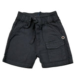 Please Bermida Tinta Unita con Elastico In Vita per Neonato RE82300B71 NERO PLEASE 