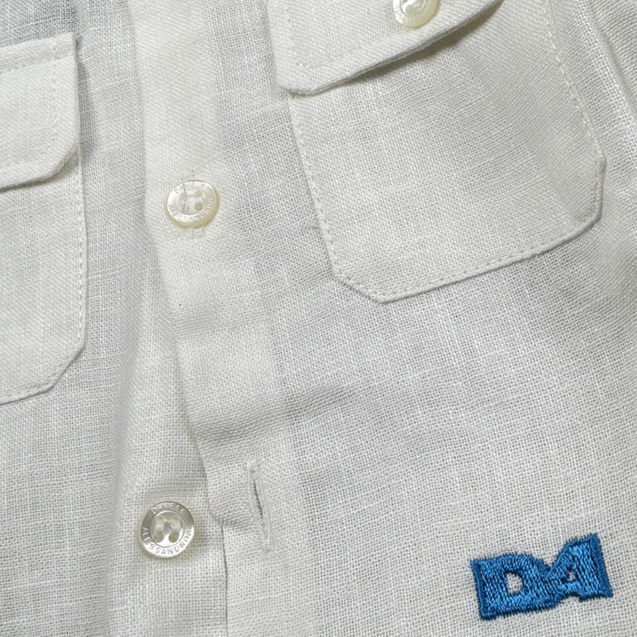 Daniele Alessandrini Camicia tinta unita con Stampa Bianco per Neonato 1295C0823 BIANCO DANIELE ALESSANDRINI 