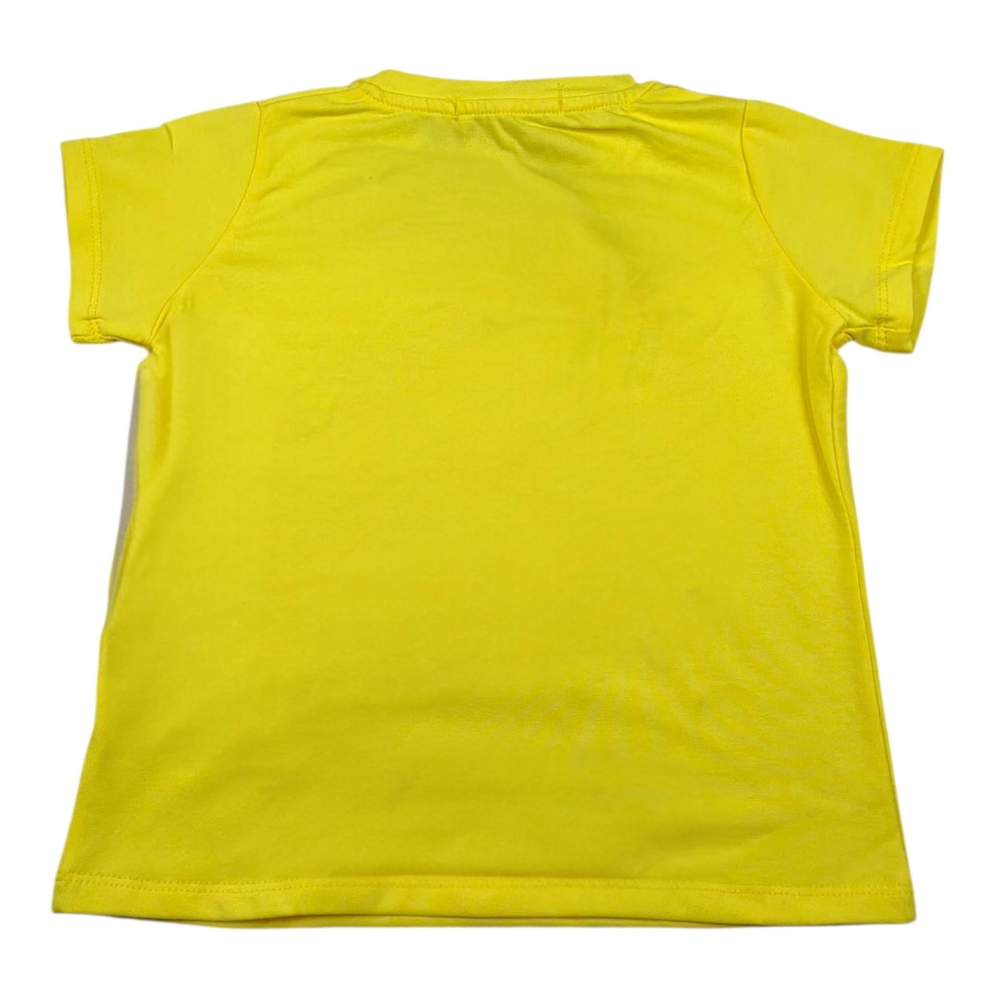 Mousse T-Shirt Girocollo Tinta Unita con Stampa per Bambino DINOBEACHX GIALLO MOUSSE 