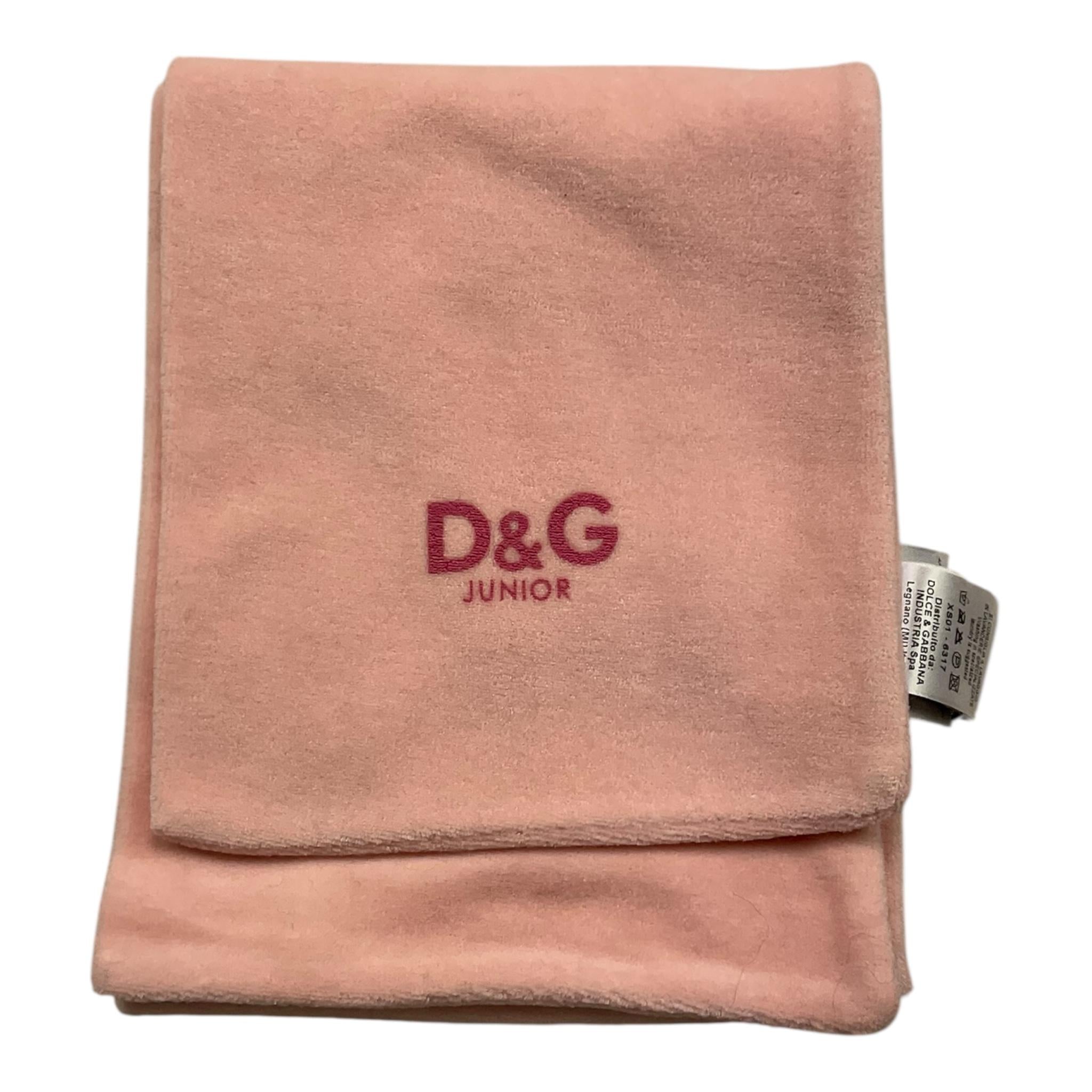 DOLCE & GABBANA sciarpa tinta unita con stampa lgo Rosa per Neonata BBXS01 ROSA DOLCE & GABBANA 