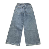 LU LU BY MISS GRANT jeans tinta unita modello a palazzo Azzurro per Bambina LL3118 AZZURRO LU LU BY MISS GRANT 