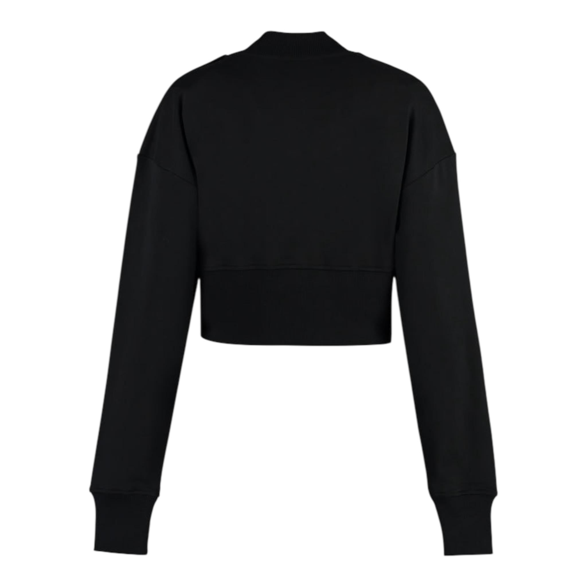 Balmain Felpa Chiusa Mezzo Collo Tinta Unita con Logo per Bambina FHFHF NERO BALMAIN 