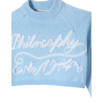 Philosophy Maglia Tinta Unita con Stampa per Bambina I9E614 AZZURRO PHILOSOPHY 