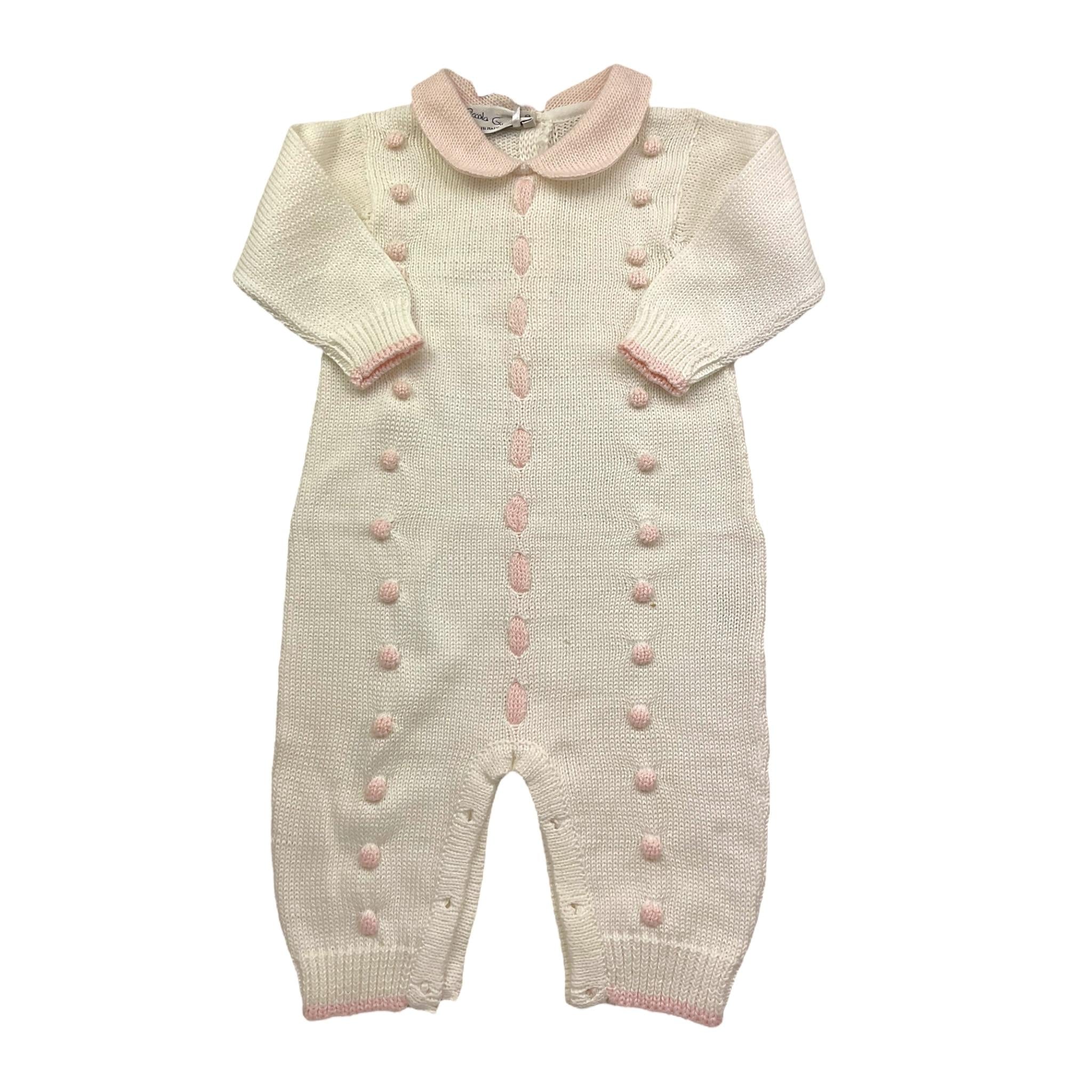 PICCOLA GIUGGIOLA tutina tinta unita con applicazioni in contrasto Bianco per Neonata MIRTO BIANCO PICCOLA GIUGGIOLA 