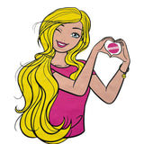 Mousse T-Shirt Girocollo tinta unita con Stampa Barbie Bianco per Bambina XKTSMKW1 BIANCO MOUSSE 