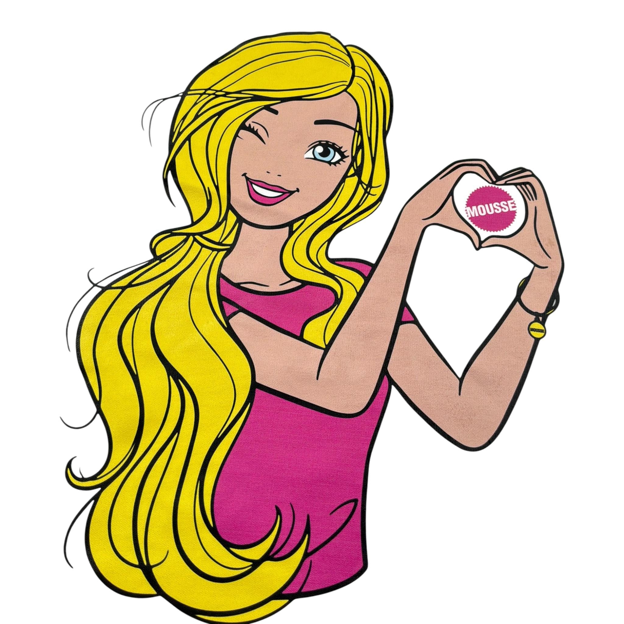 Mousse T-Shirt Girocollo tinta unita con Stampa Barbie Bianco per Bambina XKTSMKW1 BIANCO MOUSSE 