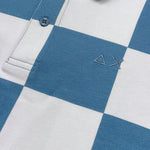 Suns68 Polo Mezza Manica Bicolore con Fantasia per Bambino CPA35329 BIANCO/AZZURRO SUNS68 