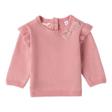 MINI BANDA maglia girocollo tinta unita con fiocco Rosa per Neonata 3A744X ROSA MINI BANDA 