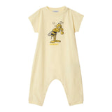 Burberry Pagliaccetto Girocollo Tinta Unita con Stampa per Neonato 8104524 PAGLIA BURBERRY 