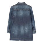 DSQUARED2 abito in denim tinta unita con bottoni Blu per Bambina DQ1894 BLU DSQUARED2 