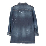 DSQUARED2 abito in denim tinta unita con bottoni Blu per Bambina DQ1894 BLU DSQUARED2 