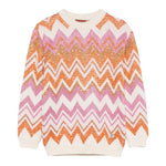 MISSONI maglia tinta unita girocollo con fantasia e paillettes Bianco per Bambina MV9A60 BIANCO MISSONI 