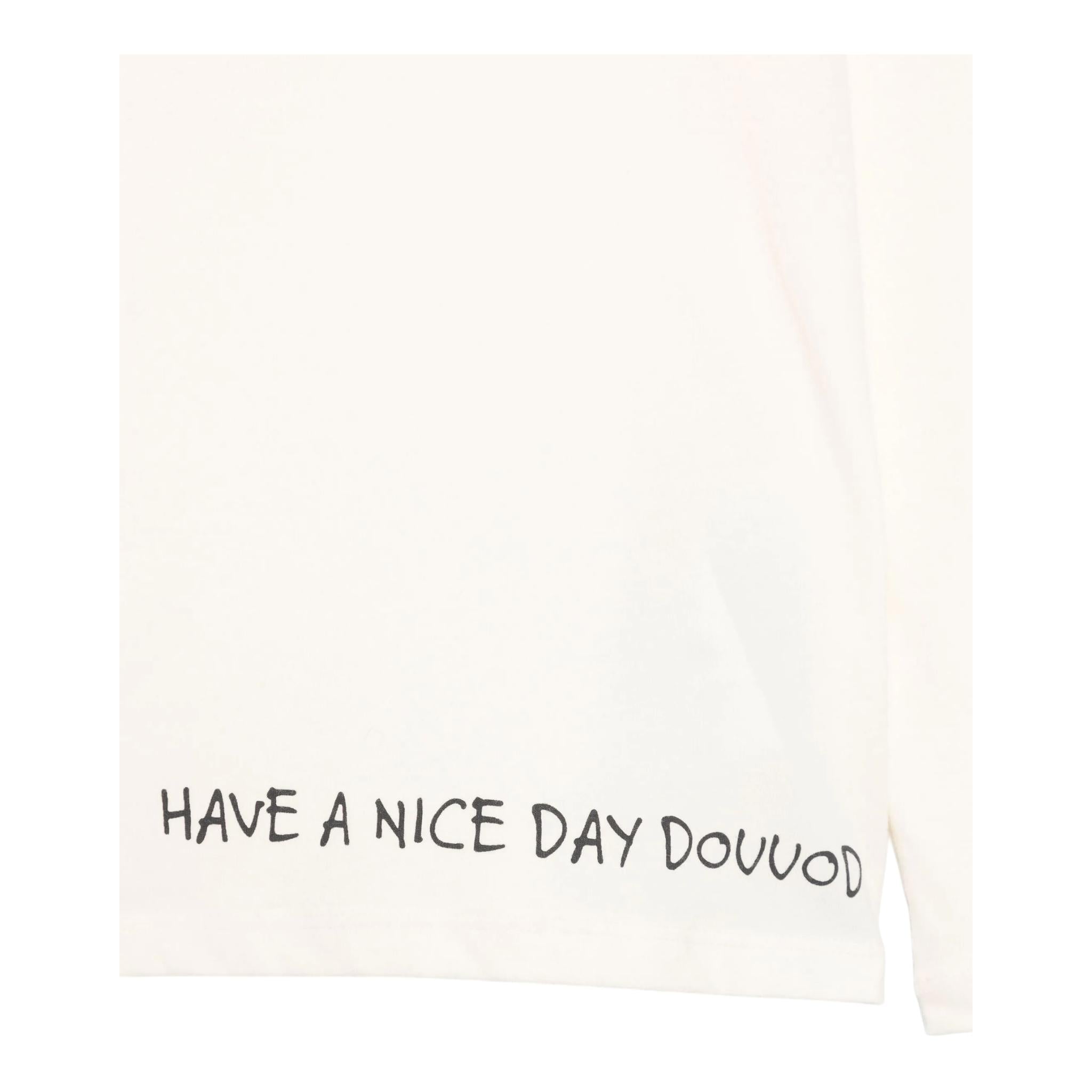 DOU DOU t-shirt girocollo tinta unita cn stampa in contrasto Panna per Bambino DV8P00X PANNA DOU DOU 