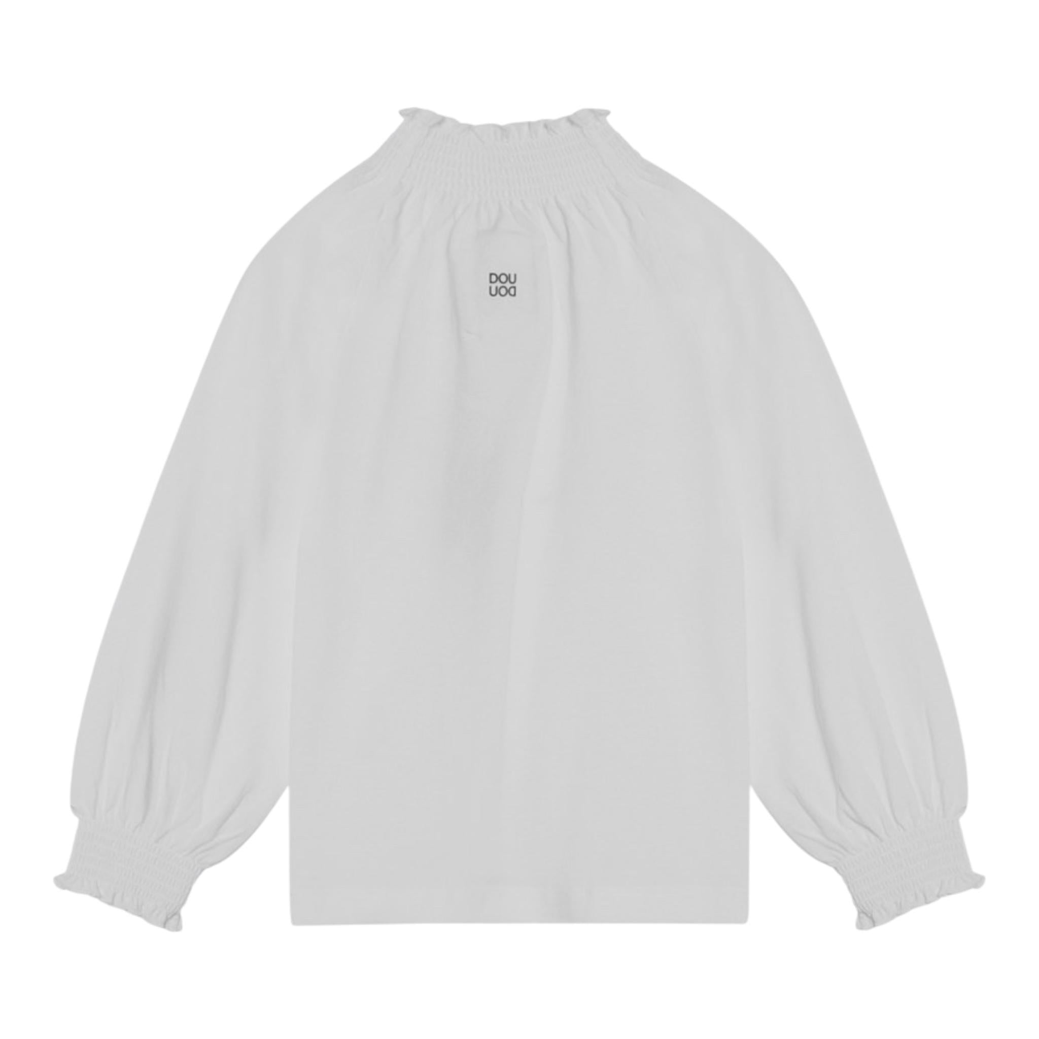 DOU DOU shirt tinta unita con collo elasticizzato Bianco per Bambina DT8A10XX BIANCO DOU DOU 