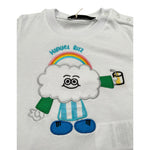 Manuel Ritz T-Shirt Girocollo Tinta Unita con Ricami per Bambino MR2658 BIANCO MANUEL RITZ 