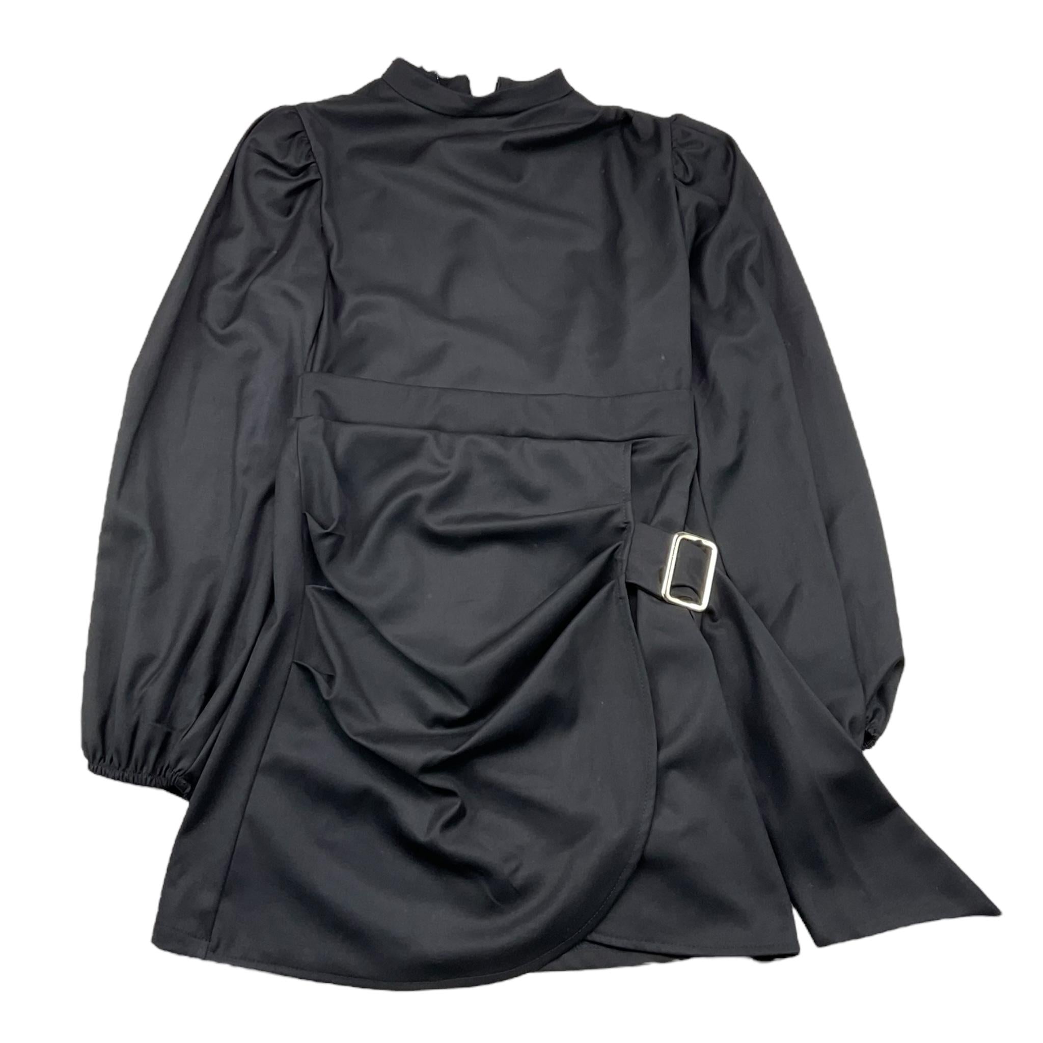 NAIDA abito manica lunga tinta unita cn cintura Nero per Bambina NAAB278 NERO NAIDA 