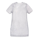 DIESEL abito mezza manica girocollo tinta unita con logo Grigio per Bambina J02068 GRIGIO DIESEL 