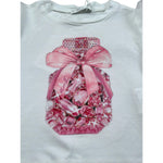 M+E' T-Shirt Girocollo Tinta Unita con Stampa per Neonato UE1856XX BIANCO M+E' 