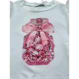 M+E' T-Shirt Girocollo Tinta Unita con Stampa per Neonato UE1856XX BIANCO M+E' 