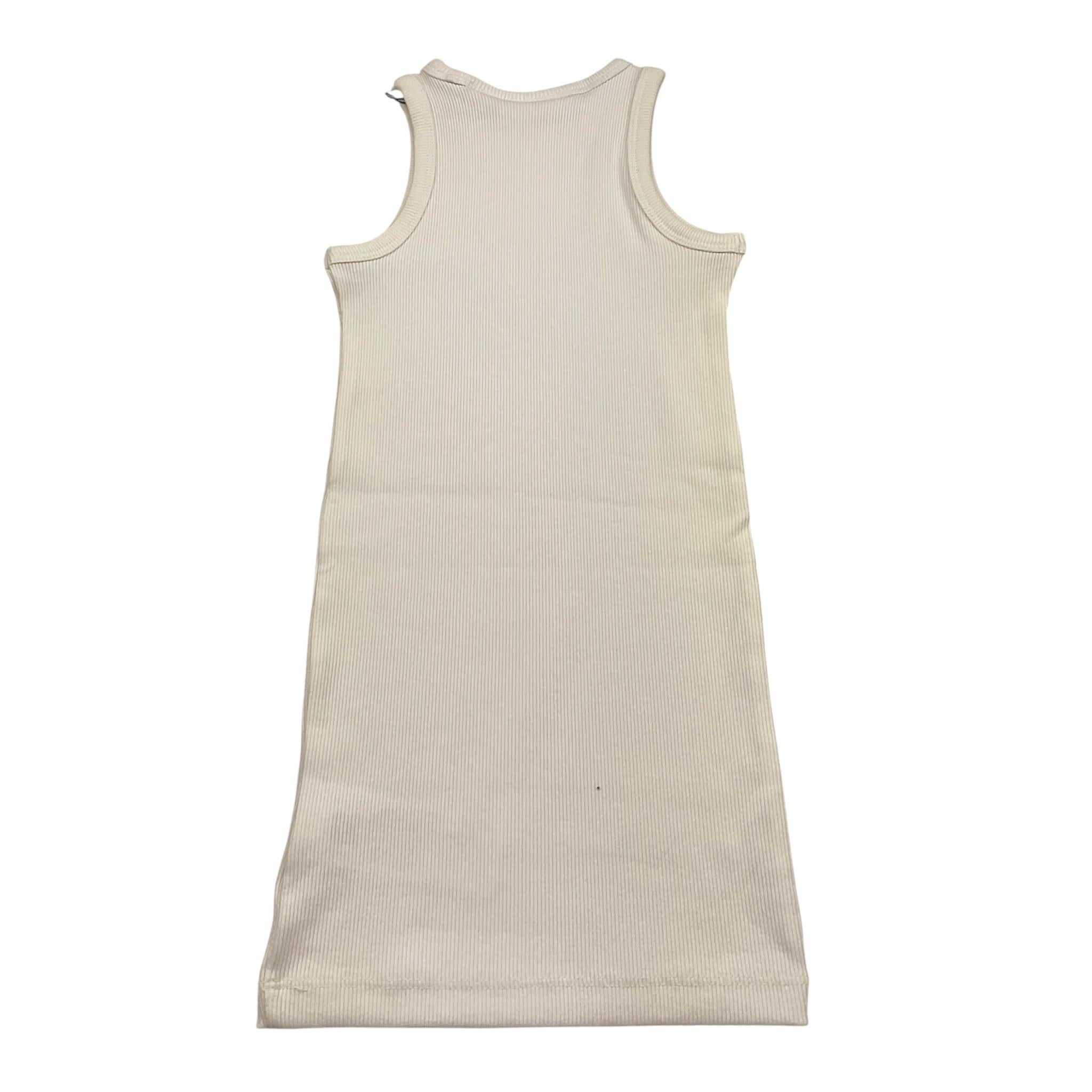 Calvin Klein Abito Tinta Unita Giromanica con Logo per Bambina IG0IG02906 PANNA CALVIN KLEIN 