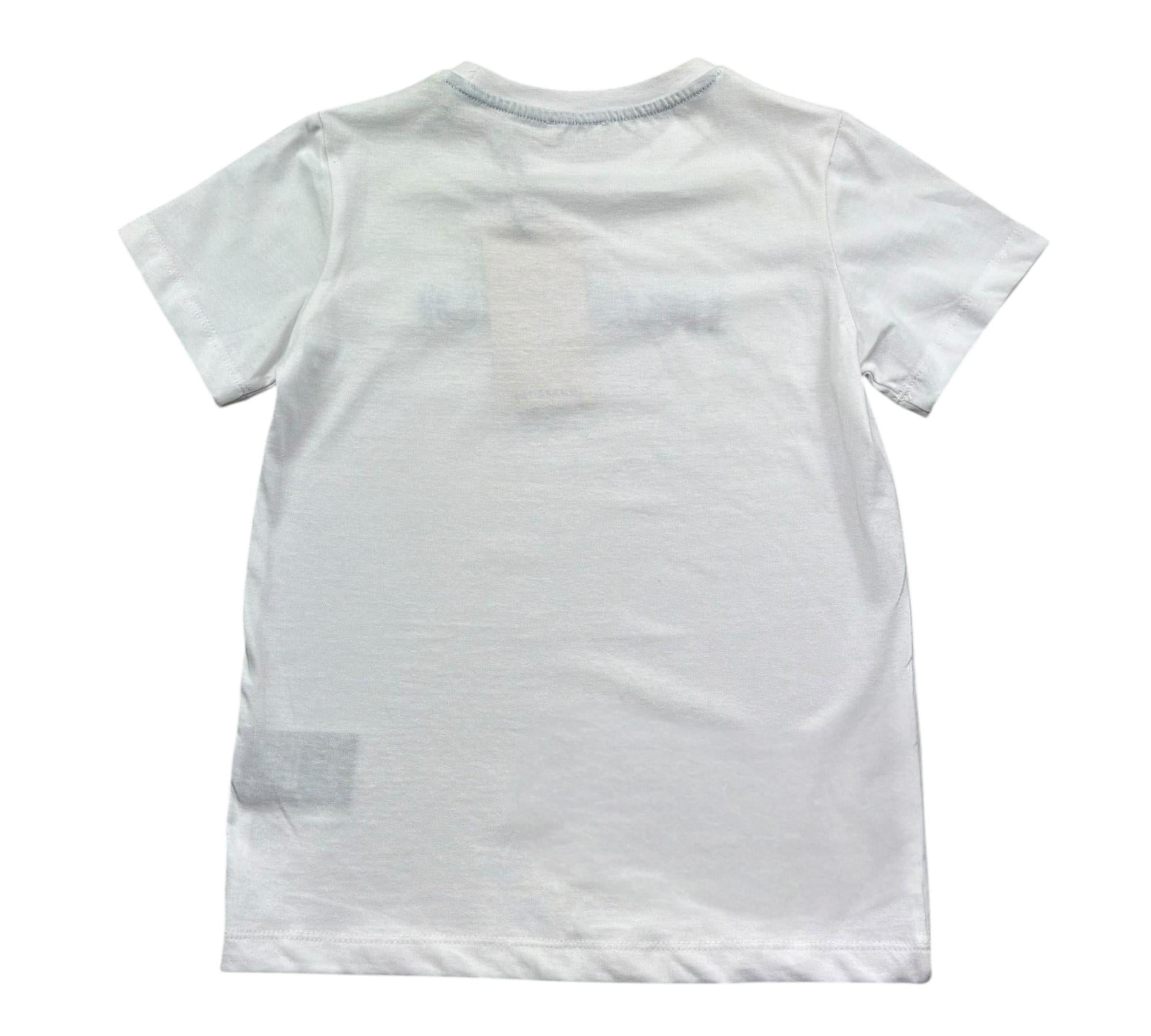 Trussardi T-Shirt Girocollo Tintta Unita con Stampa per Bambino TBP26073TS BIANCO TRUSSARDI 