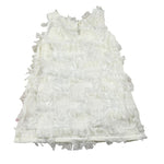 Please Abito Tinta Unita con Tulle per Bambina AB25290G73 PANNA PLEASE 