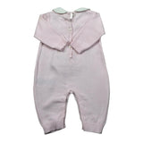 Nanan Tutina Manica Lunga Tinta Unita con Ricami per Neonata E2440201R ROSA NANAN 