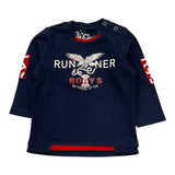 Stg Shirt Girocollo Tinta Unita con Stampa per Neonato SG7728 BLU STG 